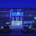 Building exterior with Stellantis Battery Technology Center sign