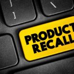 Product recall key on computer keyboard