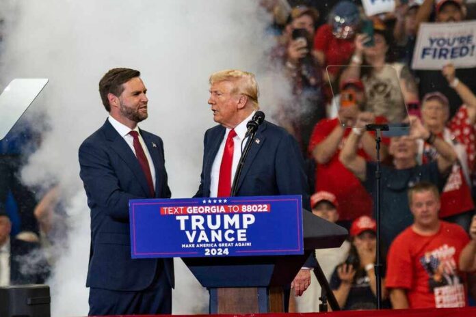 shutterstock_2499200129.jpg featured image A political rally featuring Donald Trump and JD Vance.