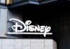 Disney logo displayed on a modern building