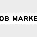 Text banner displaying 'JOB MARKET' on a light background
