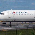 Musk Loses: Delta Picks Amazon A Delta Airlines airplane on the runway at an airport