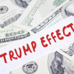 Bombshell Poll Hits Trump Economy Text Trump Effect over hundred dollar bills