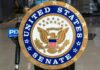 Seal of the United States Senate displayed prominently