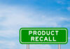RECALL: Check Your Freezer! Green sign with product recall text and sky background