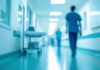 Vanessa Trump Health Bombshell Blurred hospital corridor with medical staff walking