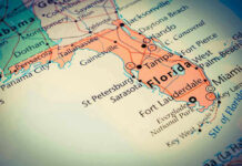 Alligator Country Turns Deadly Map highlighting Floridas major cities and roads.