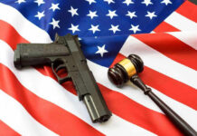 Supreme Court Smacks Gun Rule Gun and gavel on a U.S. flag.