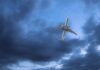 Airliner ‘Hit’ Mystery Baffles FAA An airplane flying through a cloudy sky