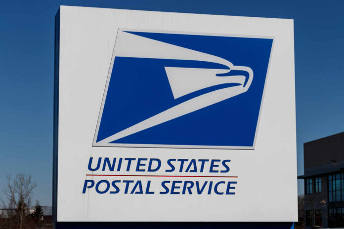 Cincinnati,-,Circa,February,2020:,Usps,Post,Office,Location.,The United States Postal Service sign featuring the USPS logo