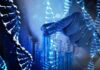 One Drop, One Murder: DNA Gamble Pays Off Gloved hand selecting a test tube among blue vials with DNA strands overlay
