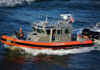 U.S. Coast Guard boat on the water.