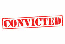 CONVICTED: He Ran A Torture Mill Red stamped text convicted on white background