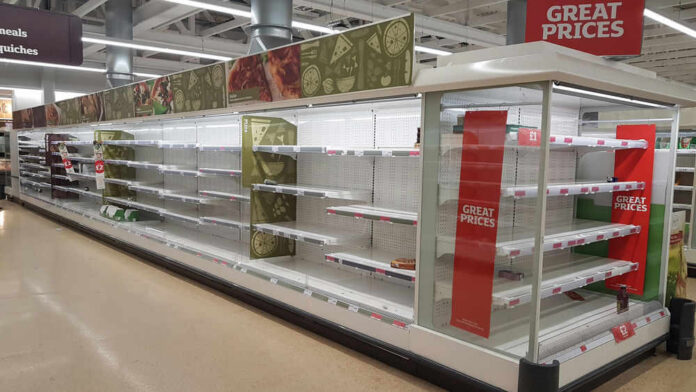shutterstock_1702064173-1 Empty supermarket shelves with great prices signage