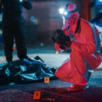 VIDEO: Feds Hunt Source After Hollywood Star’s Death Forensic investigator examines crime scene at night.