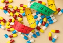 Governor’s 80-Pound Drop Sparks 2028 Buzz Colorful capsules scattered with a measuring tape