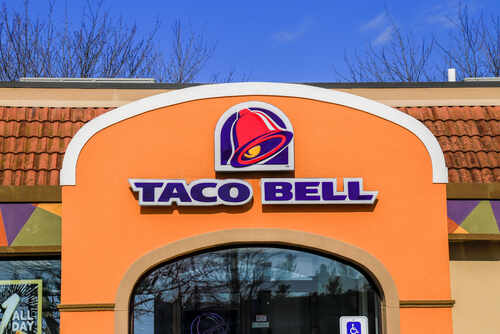 Willow,Street,,Pa,-,January,25,,2017:,Exterior,Of,Taco Exterior view of a Taco Bell restaurant with a colorful sign