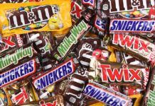 Candy Inflation Surges – Halloween Still Booms Assorted chocolate candy bars and M&M's in colorful wrappers