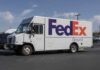 Pro Heist Drains FedEx FedEx delivery truck parked in a lot