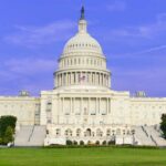United States Capitol building with dome and steps